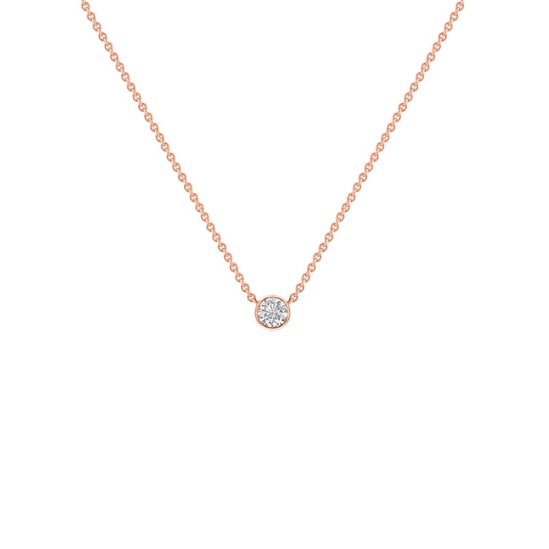 Strieborný minimalistický náhrdelník s diamantom Vieny 103635
