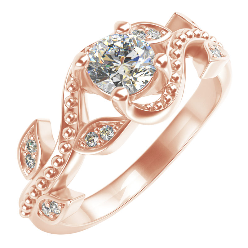 Zásnubný vintage prsteň s diamantmi Timothy 104825