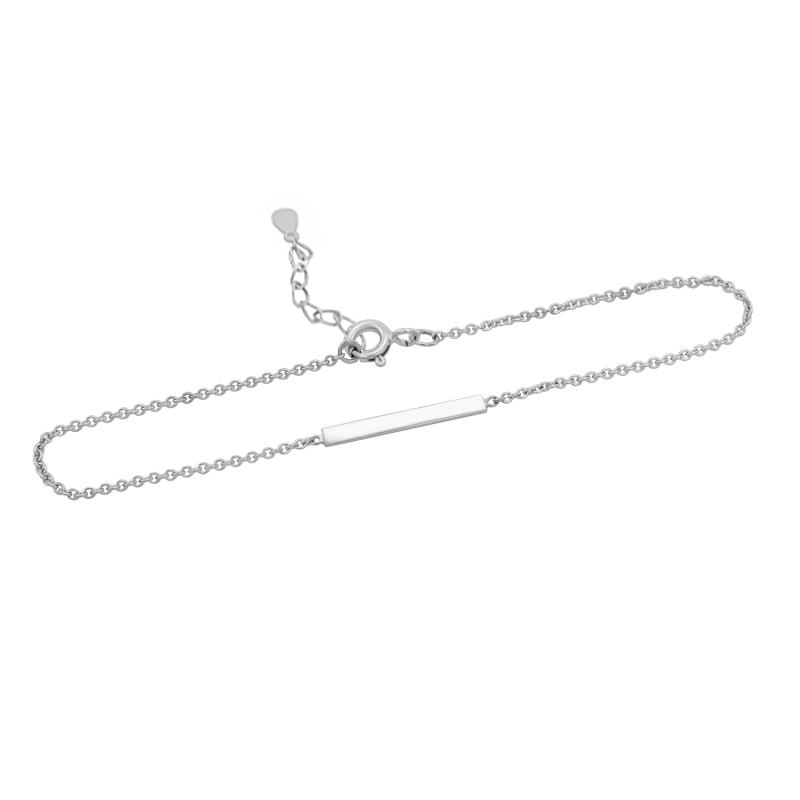 Strieborný minimalistický náramok Barr