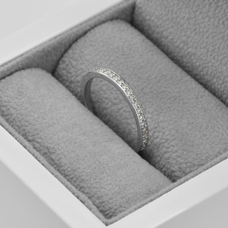 Eternity prsteň s 1.25mm moissanitmi Neville 105285
