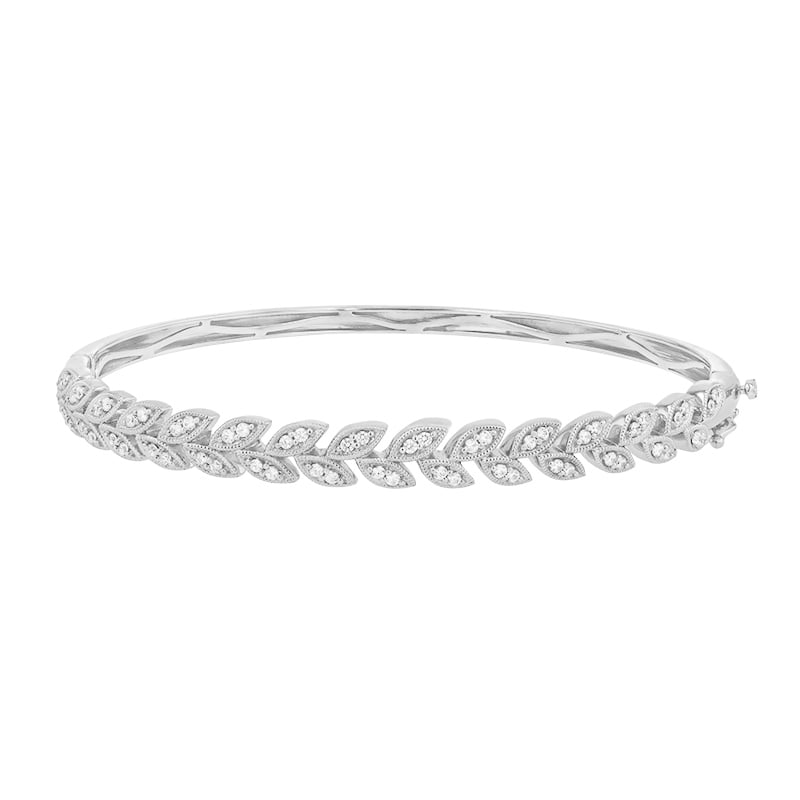 Elegantný strieborný náramok s trblietavými diamantmi Firenze