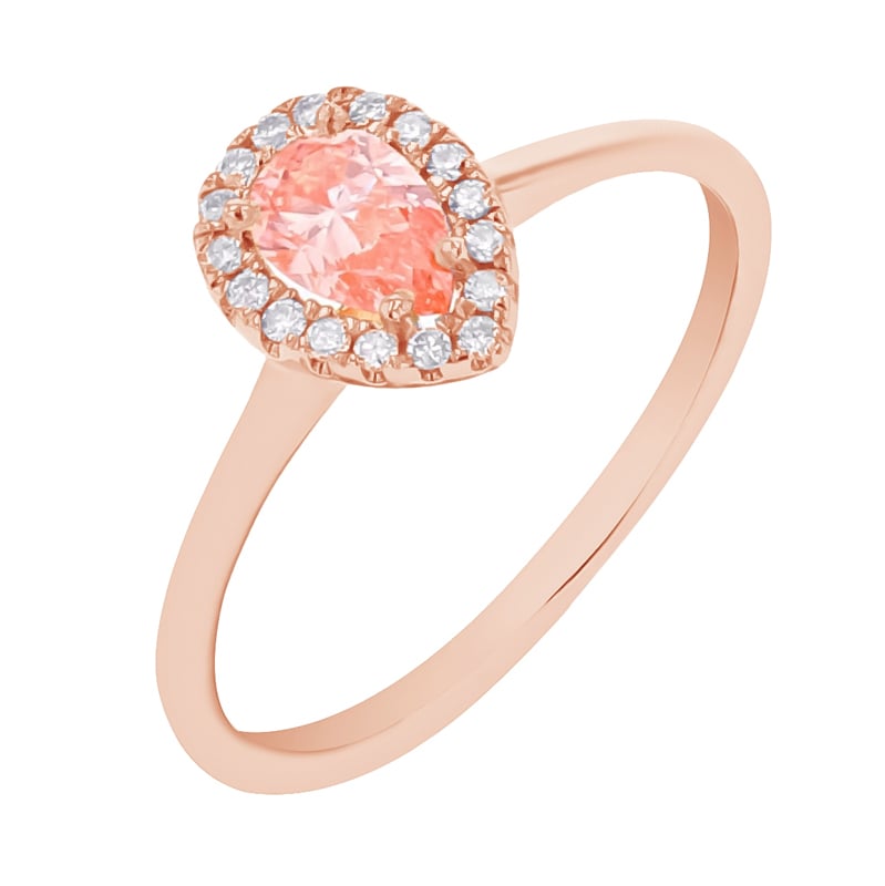 Zásnubný prsteň s certifikovaným fancy pink lab-grown diamantom Briana 112635