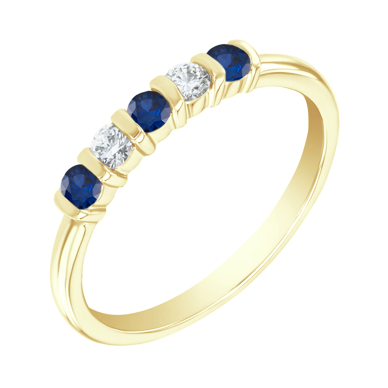 Eternity prsteň so zafírmi a diamantmi Elija 120095