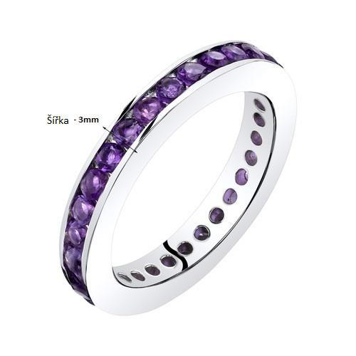 Eternity prsteň s ametystmi 12245