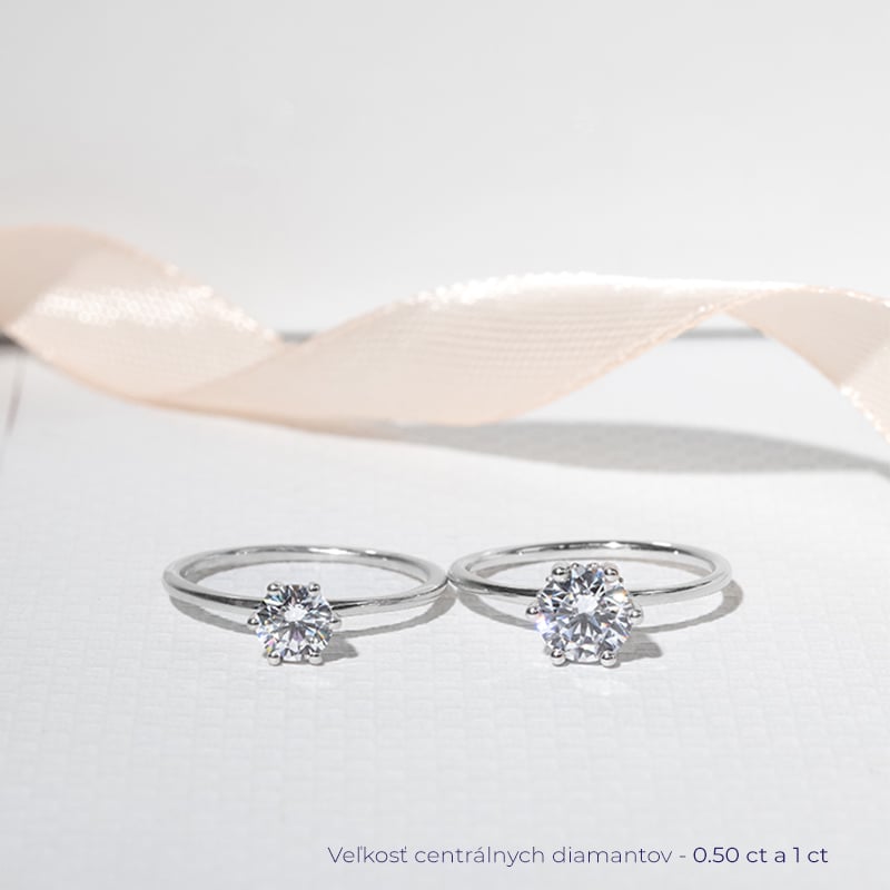 Zásnubný prsteň s diamantom Birdie 124775