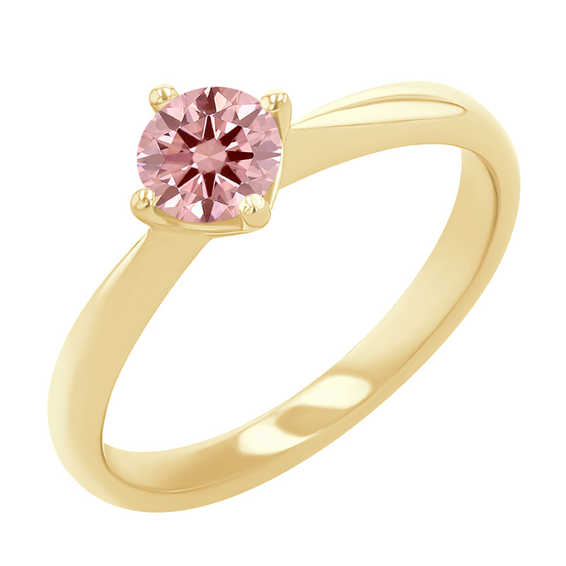 Zásnubný prsteň s certifikovaným fancy pink lab-grown diamantom Maya 125035