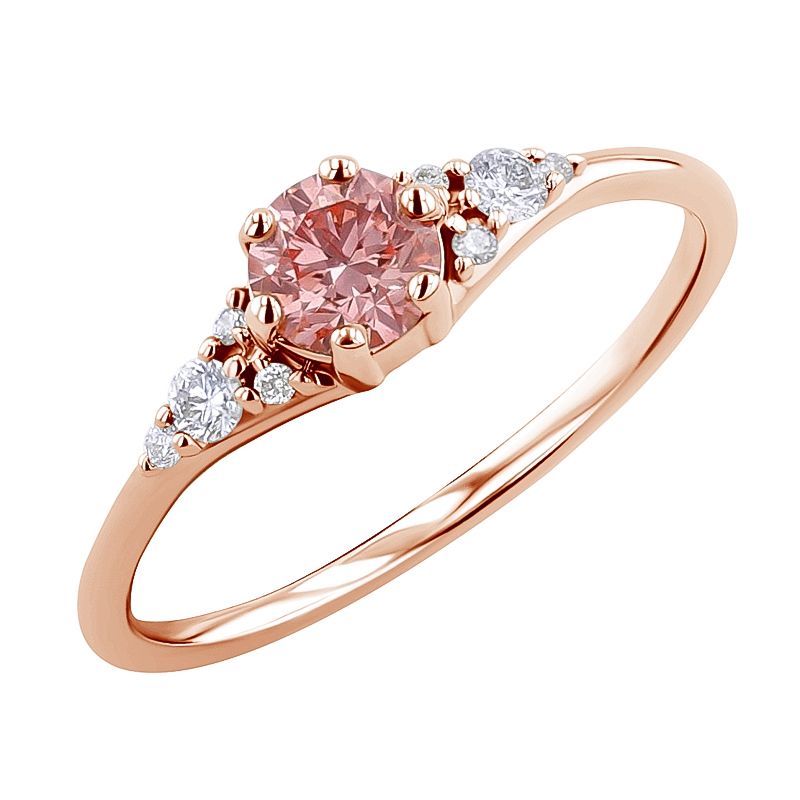 Zásnubný prsteň s certifikovaným fancy pink lab-grown diamantom Diana 125925