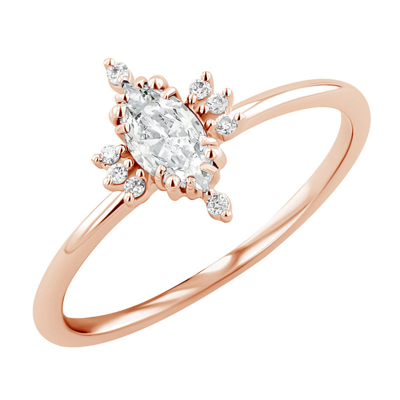 Zásnubný prsteň s marquise diamantom Midia 126005