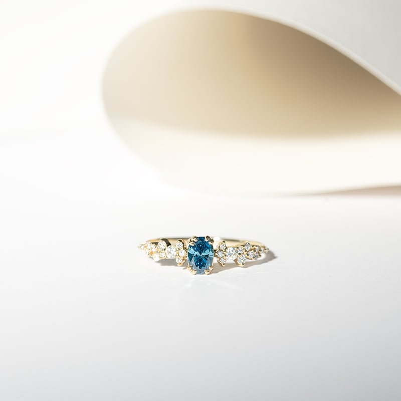 Zásnubný prsteň s 0.32ct IGI certifikovaným modrým lab-grown diamantom Lane 127205