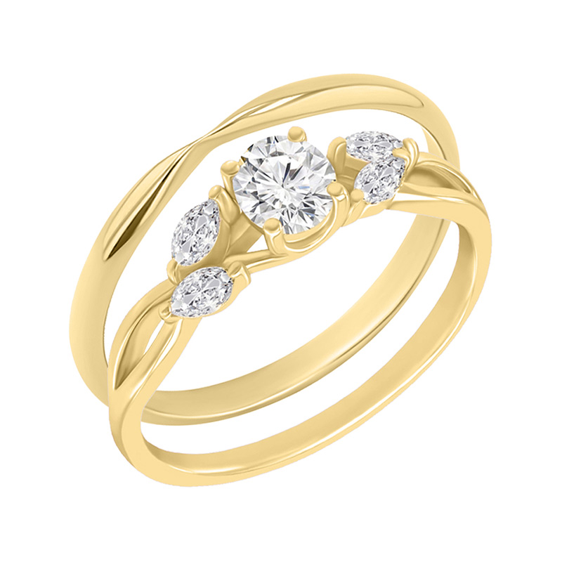 Set prsteňov s možnosťou výberu diamantu Fera 132575
