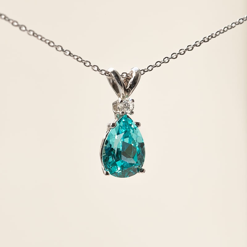 Kolekcia šperkov s pear lab-grown paraiba turmalínom Keyton 137045