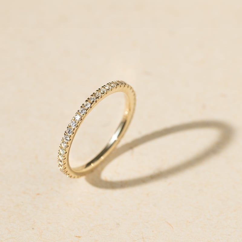 Eternity prsteň zo zlata s 1.25mm diamantmi Archie