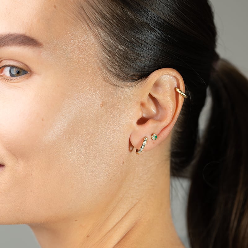 Smaragdové náušnice s diamantmi Kelsie 146165