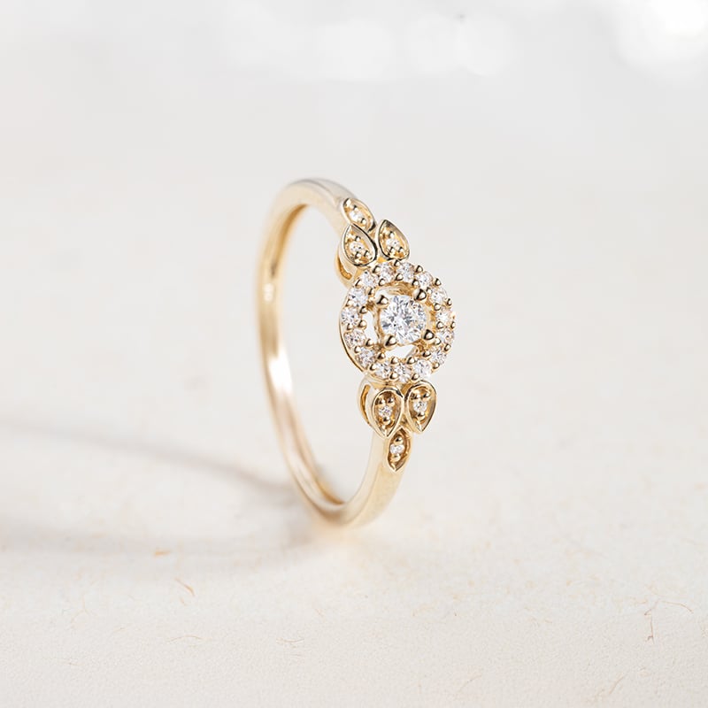 Strieborný halo prsteň s lab-grown diamantmi Delphine 146475