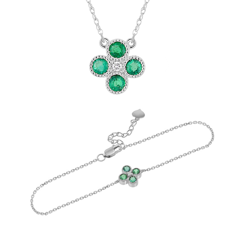 Smaragdový set šperkov s diamantmi Midora 147035