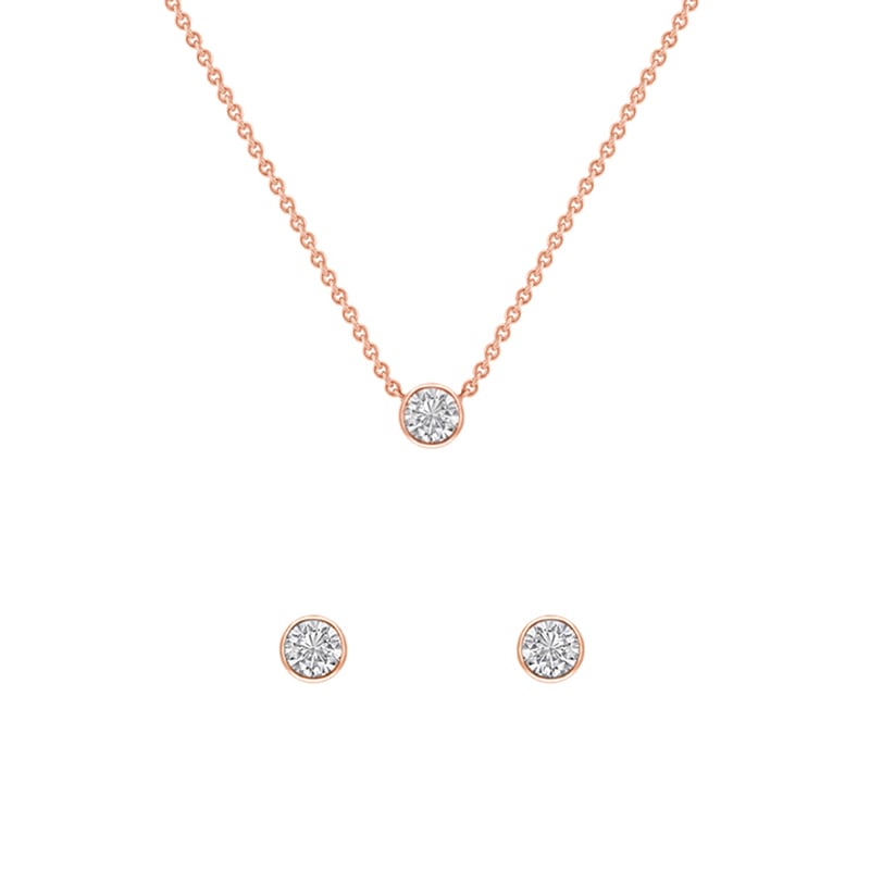 Minimalistický set šperkov s diamantmi Misu 147345