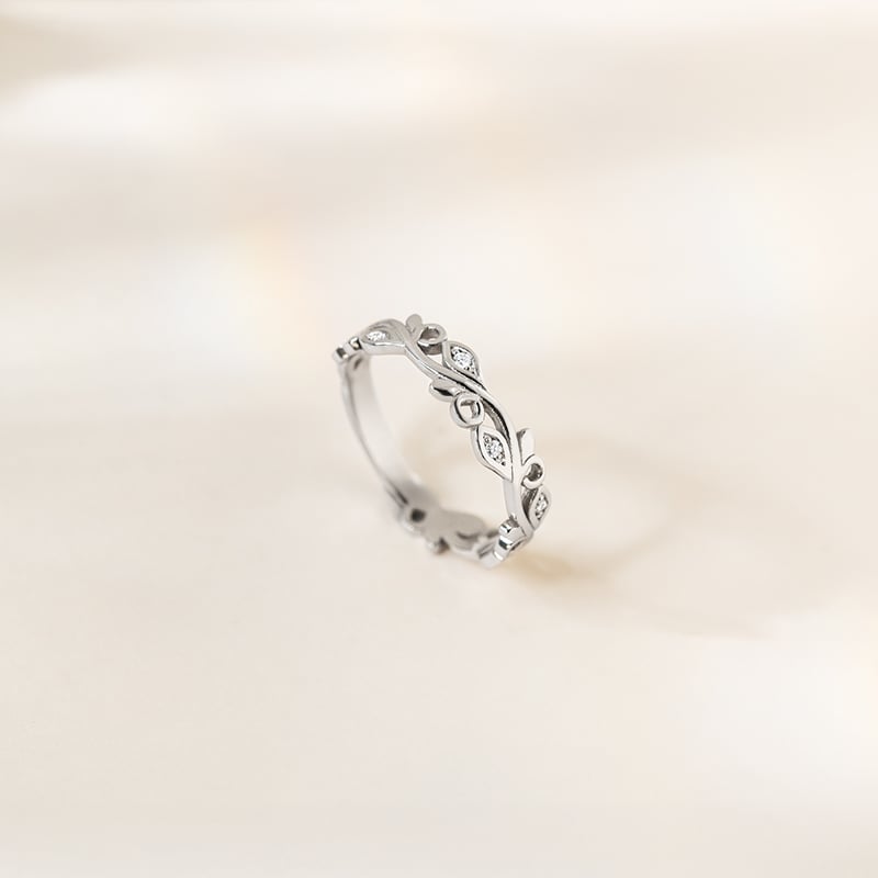 Prsteň s dizajnom lístkov s lab-grown diamantmi Davila 149325