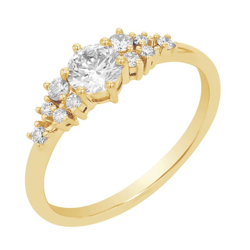 Romantický zásnubný prsteň s lab-grown diamantmi Donell 152575