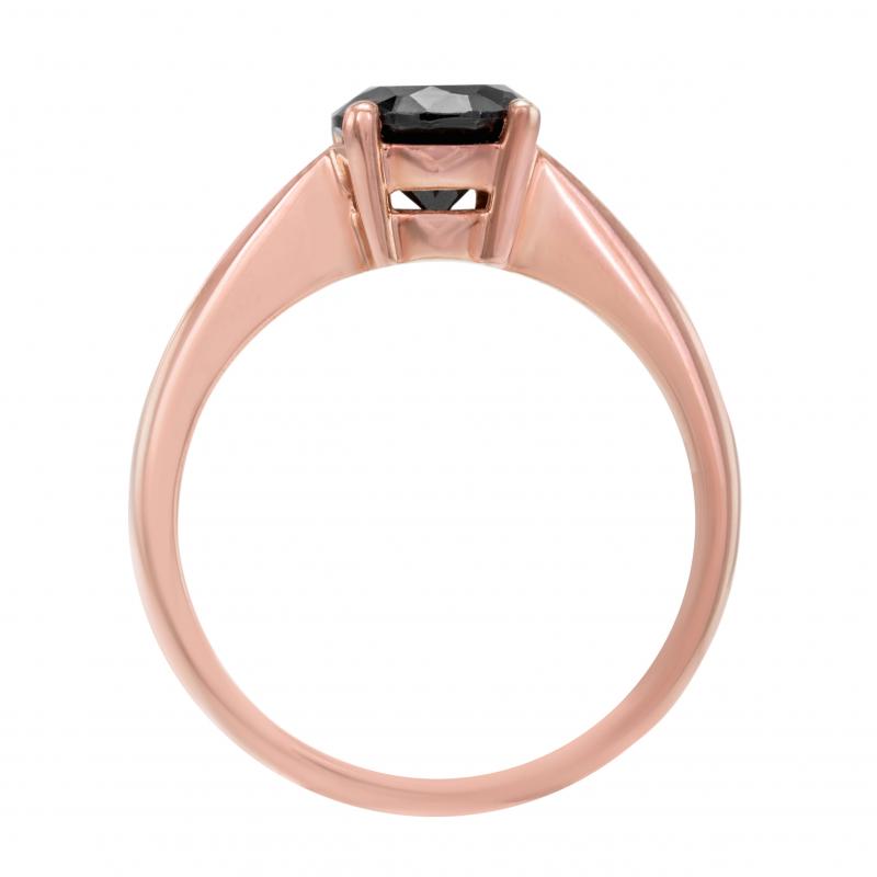 Zlatý prsteň s čiernym diamantom 2225