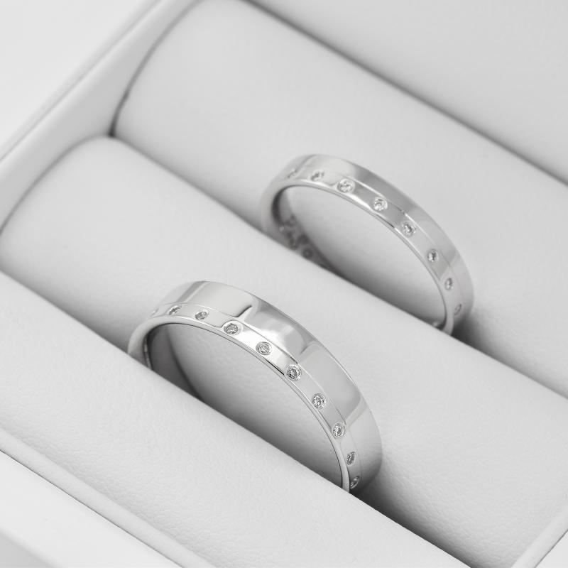 Biele zlato s diamantmi 28715