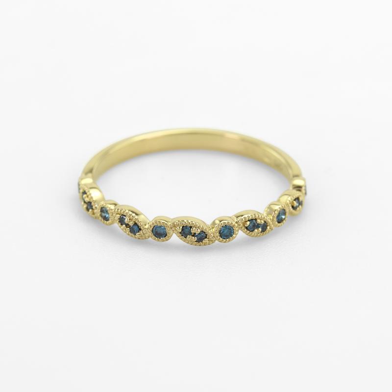 Modré diamanty v prsteni 46095