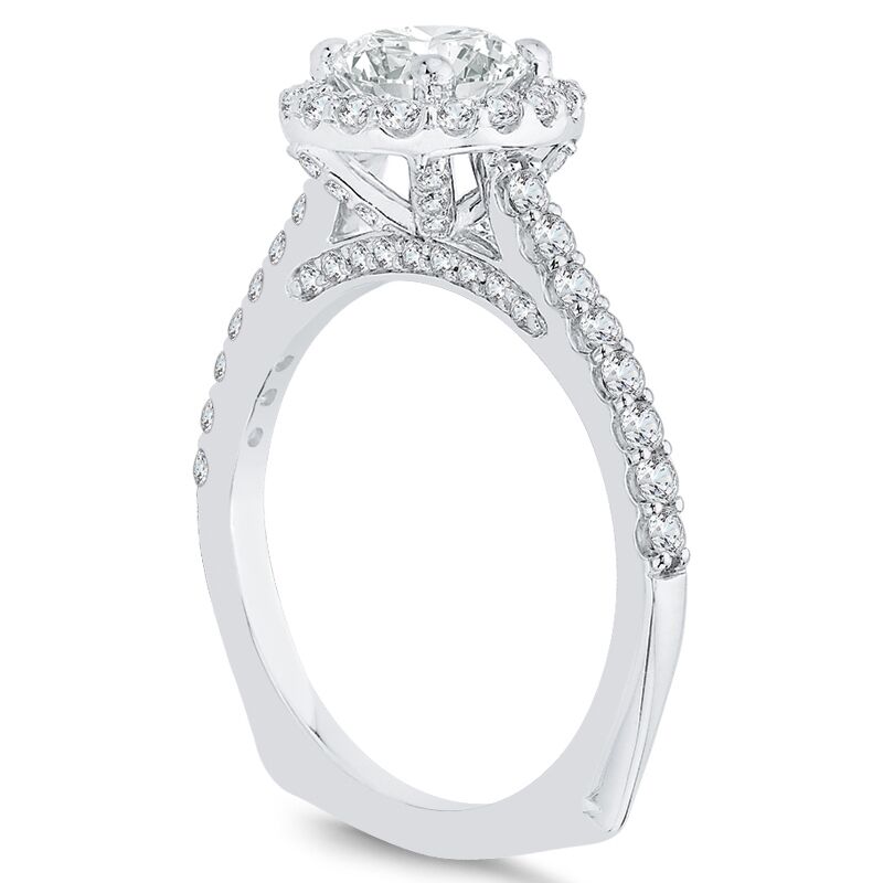 Zlatý zásnubný prsteň s diamantmi 46255