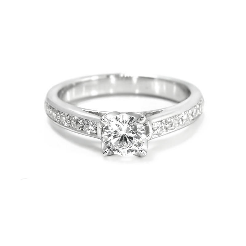 Zásnubný prsteň s diamantmi z 18k zlata Delecia 5225