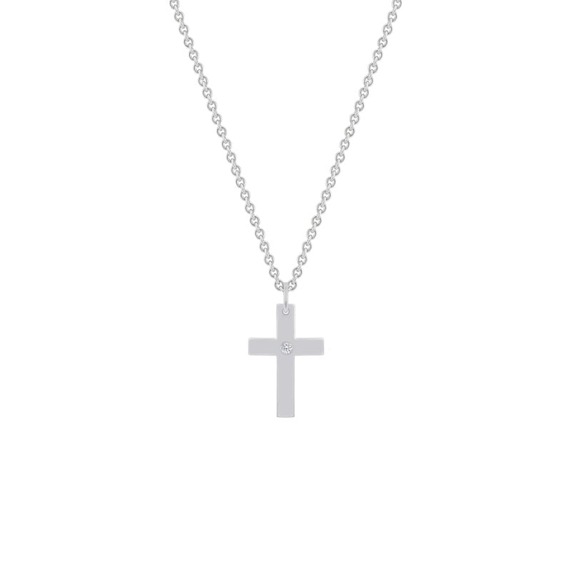 Zlatý krížik pre deti s diamantom Etain