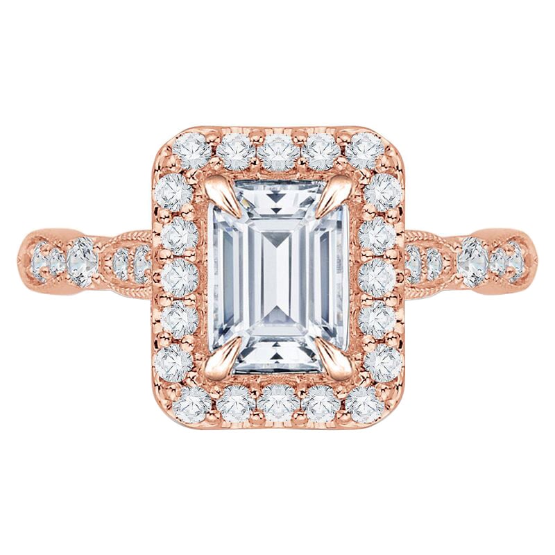 Zlatý zásnubný prsteň s emerald diamantom 60555
