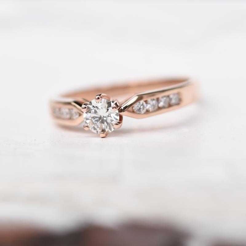 Zásnubný zlatý prsteň s diamantmi 65945