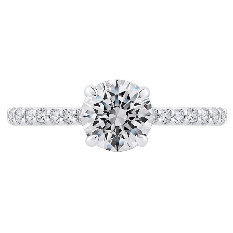 Zlatý zásnubný prsteň posiaty diamantmi Roselyn 79365
