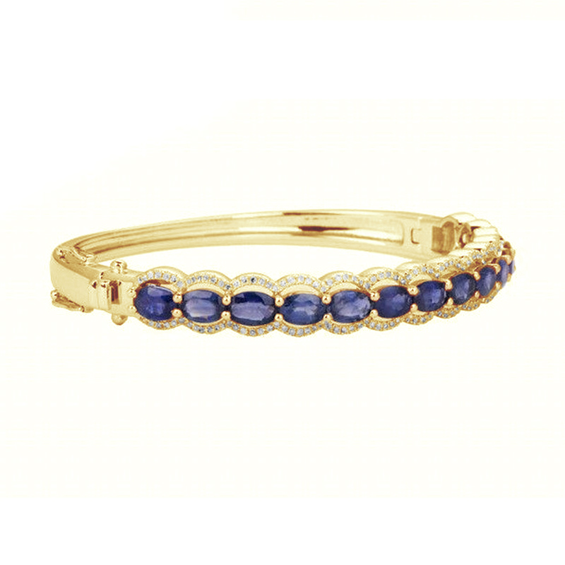 náramok so zafíry a diamanty 80645