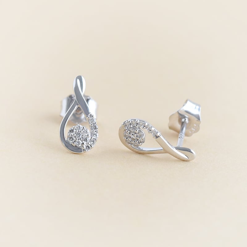 Zlaté náušnice s diamantmi 96195