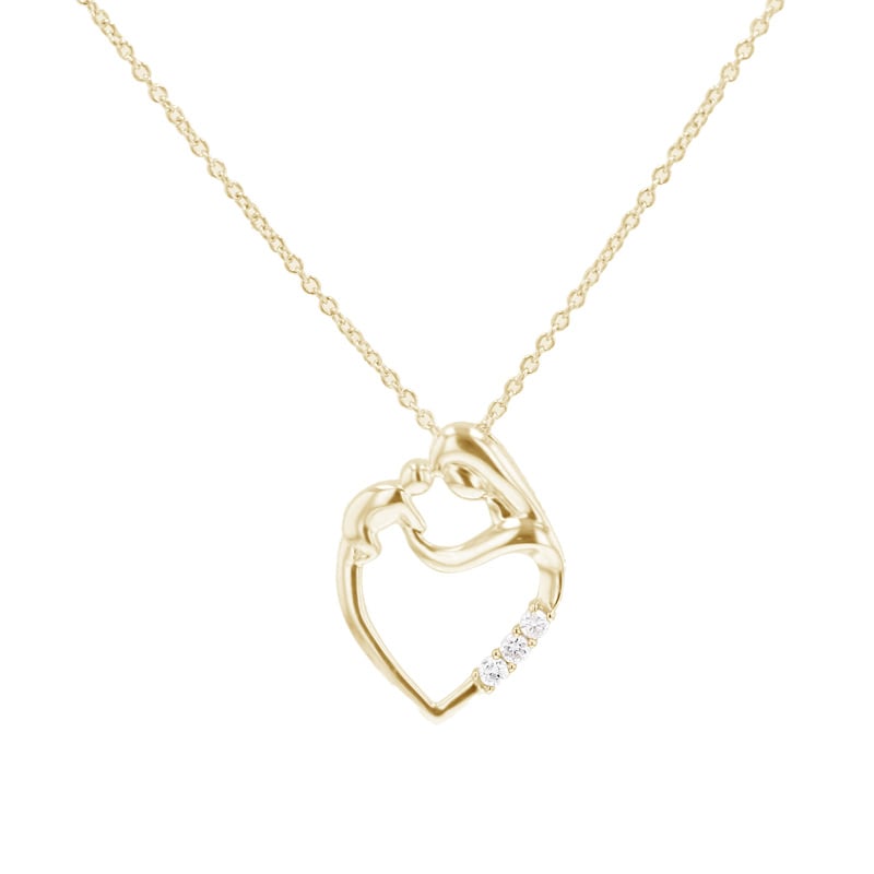 Prívesok matka a dieťa s lab-grown diamantmi Remy 99155