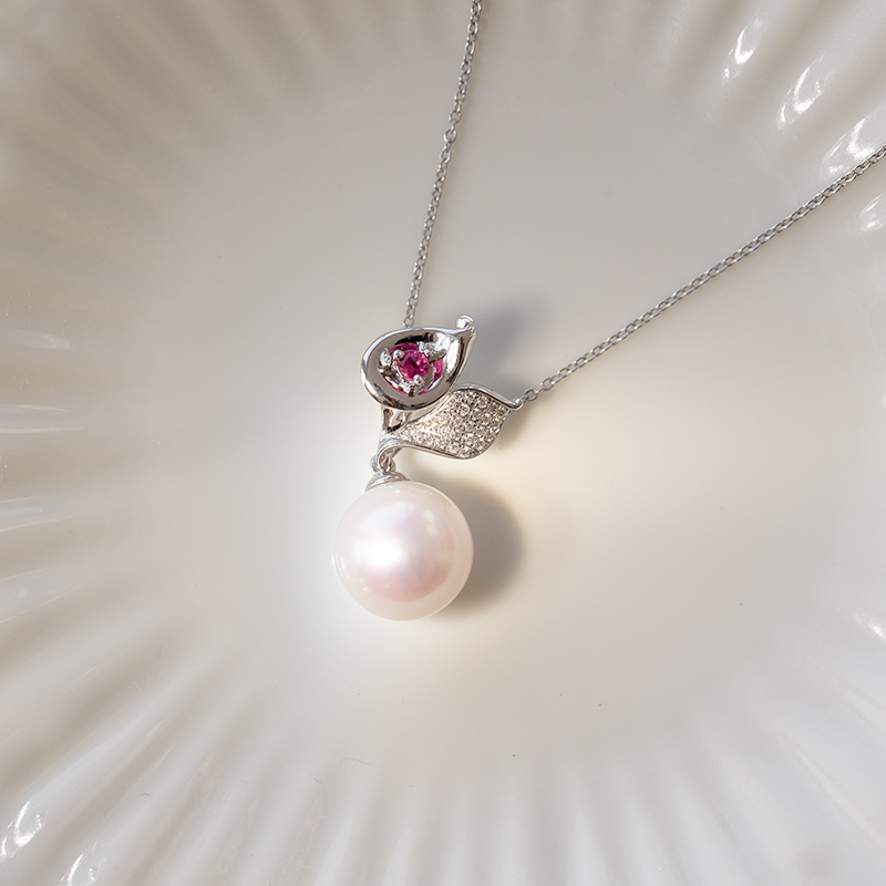 Perlový prívesok s turmalínom a diamantmi Sanella 99255