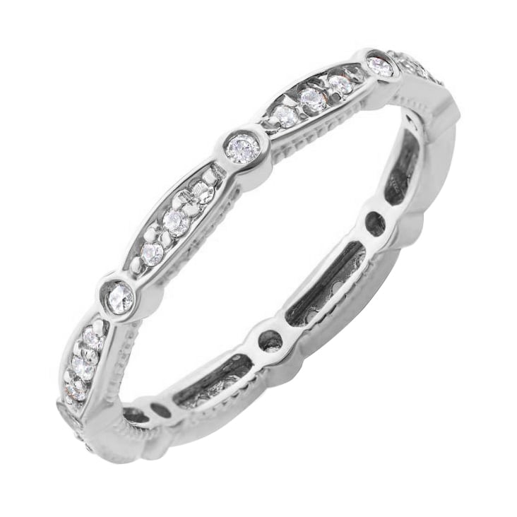 Nežný eternity prsteň s lab-grown diamantmi Frost