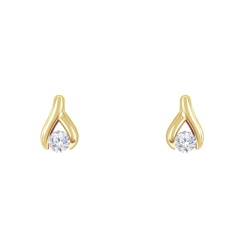 Jemné náušnice s 0.22ct diamantmi Kaylie 106346