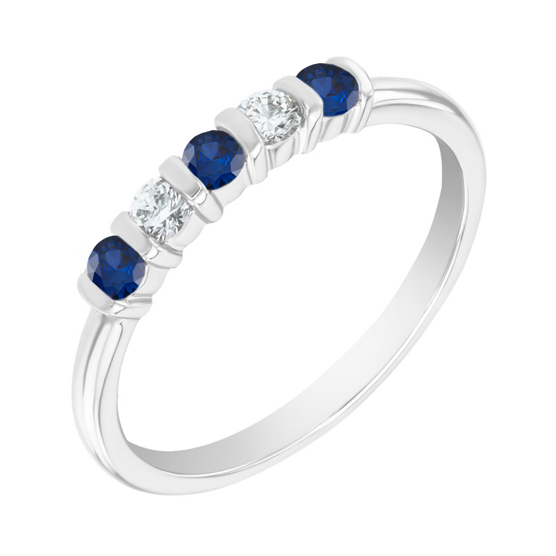 Eternity prsteň so zafírmi a diamantmi Elija