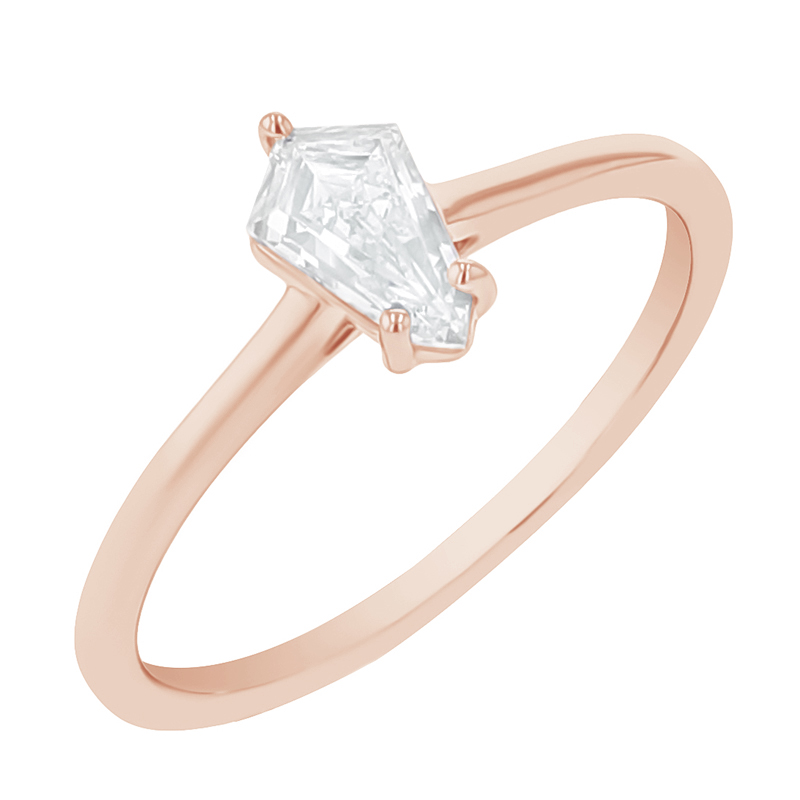Zásnubný prsteň s shield lab-grown diamantom Milana 133226
