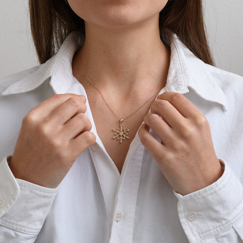 Vločka s diamantmi Aine 134146