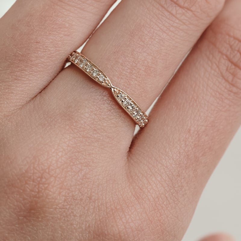 Eternity prsteň s lab-grown diamantmi a pánsky plochý prsteň Taio 135656