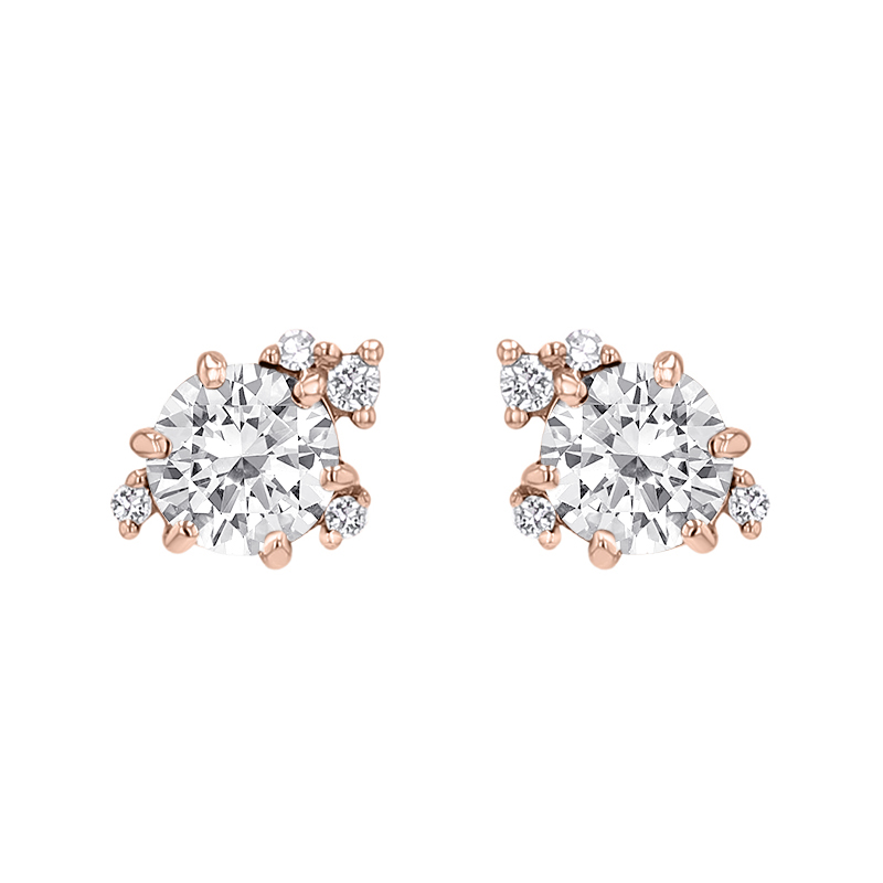 Cluster náušnice s lab-grown diamantmi Alary 146526