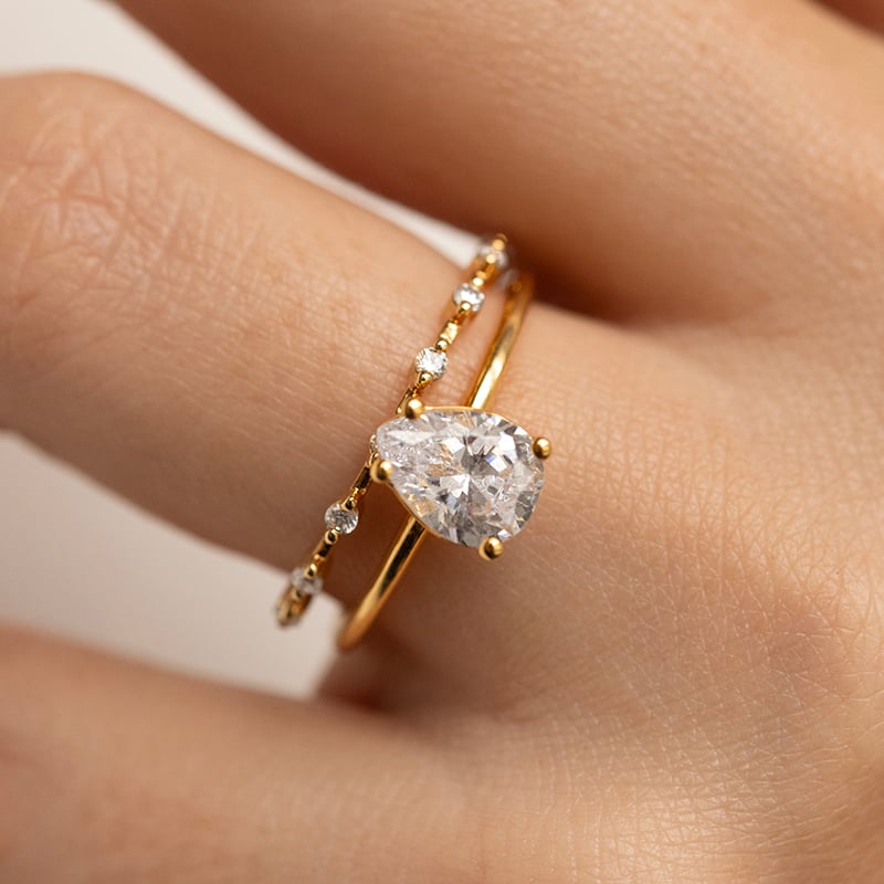 Zásnubný prsteň s pear lab-grown diamantom Cooley 149286