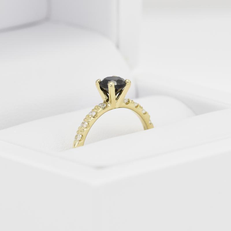 Zásnubný prsteň s čiernym diamantom Mae