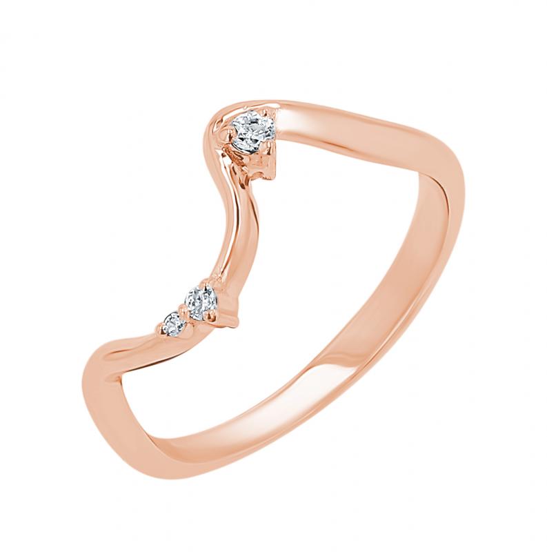 Vlnitý prsteň s diamantmi Lydie 155506