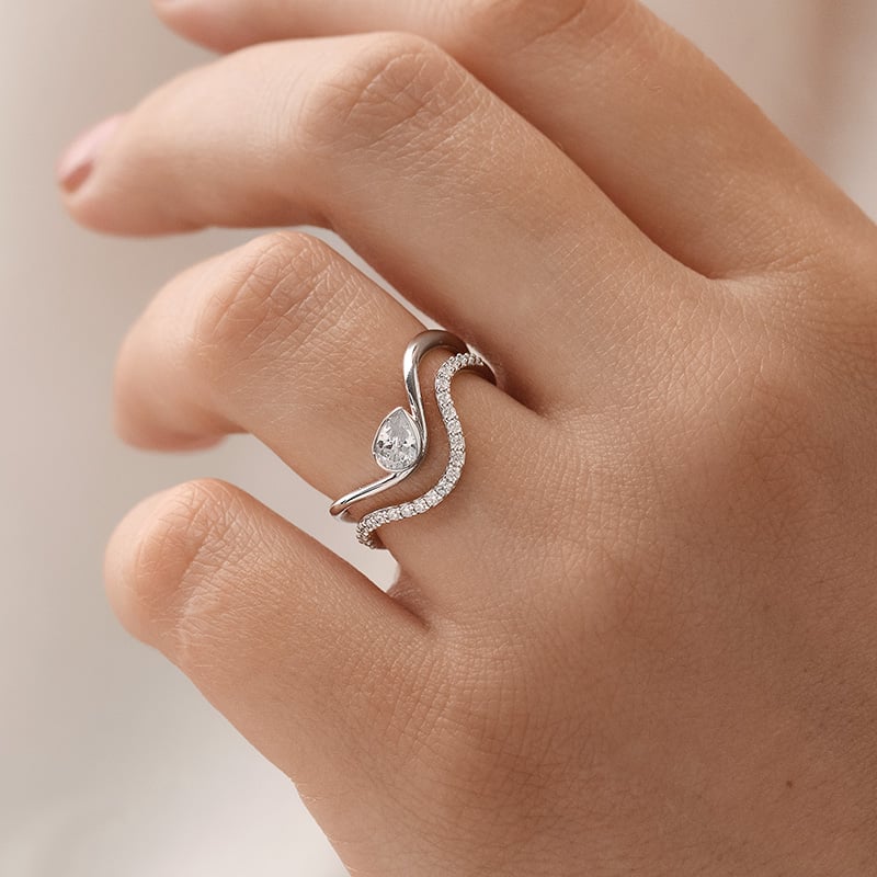 Romantický zásnubný set prsteňov s diamantmi Genevive
