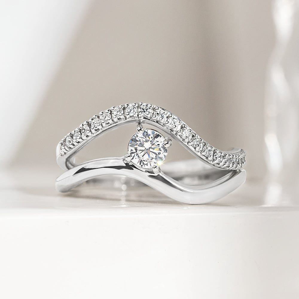 Romantický zásnubný set prsteňov s diamantmi Maryna