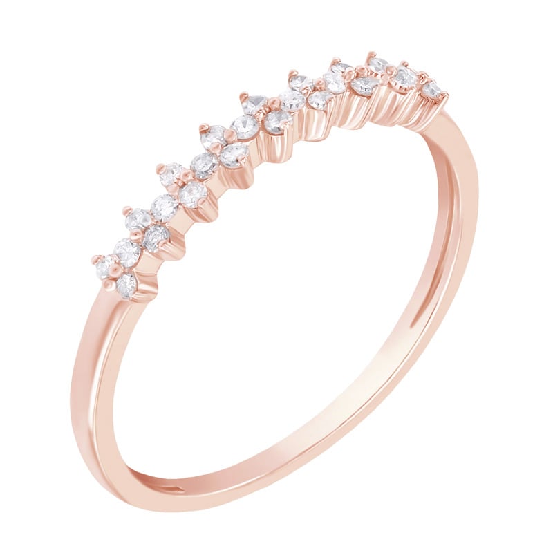 Romantická diamantová eternity obrúčka zo zlata 49406