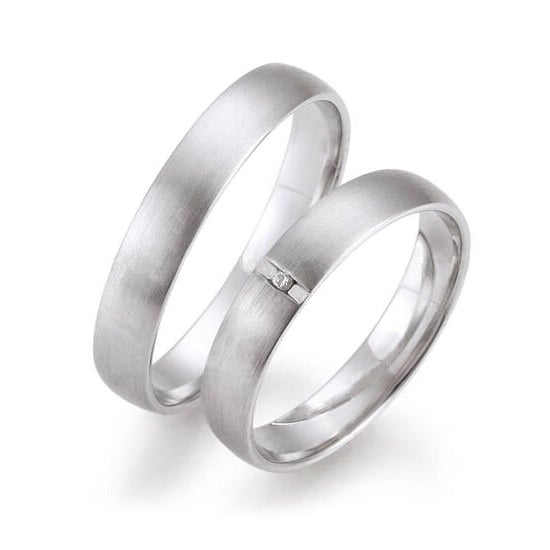 Platinové svadobné prstene s diamantom Chisel