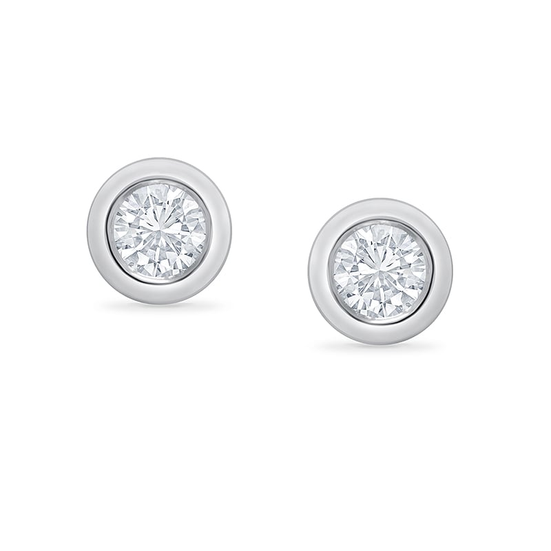 Bezel diamantové náušnice Meix